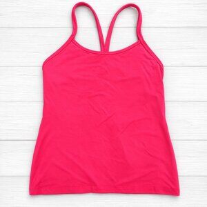 Lululemon Power Y Tank Coral Pink Size 8 Built-In Shelf Bra Racerback